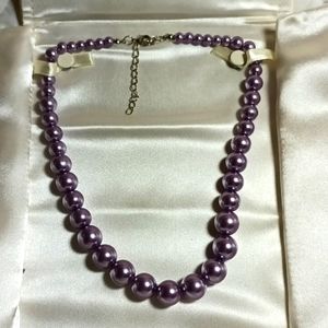 Purple pearl necklace